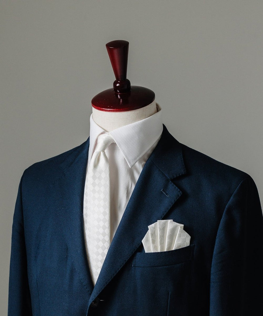 結婚式用ネクタイ・ワンタッチチーフセット