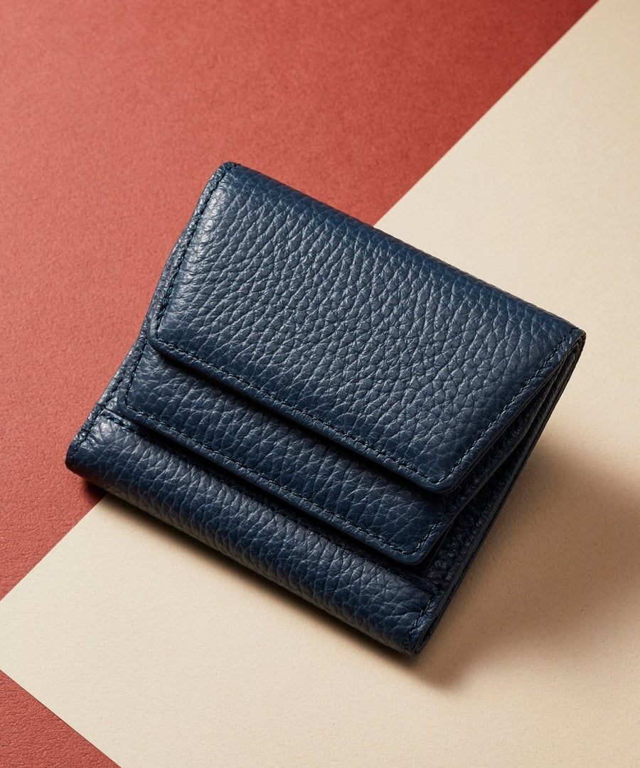 小さくてもなくさない イタリアンレザー3つ折り財布