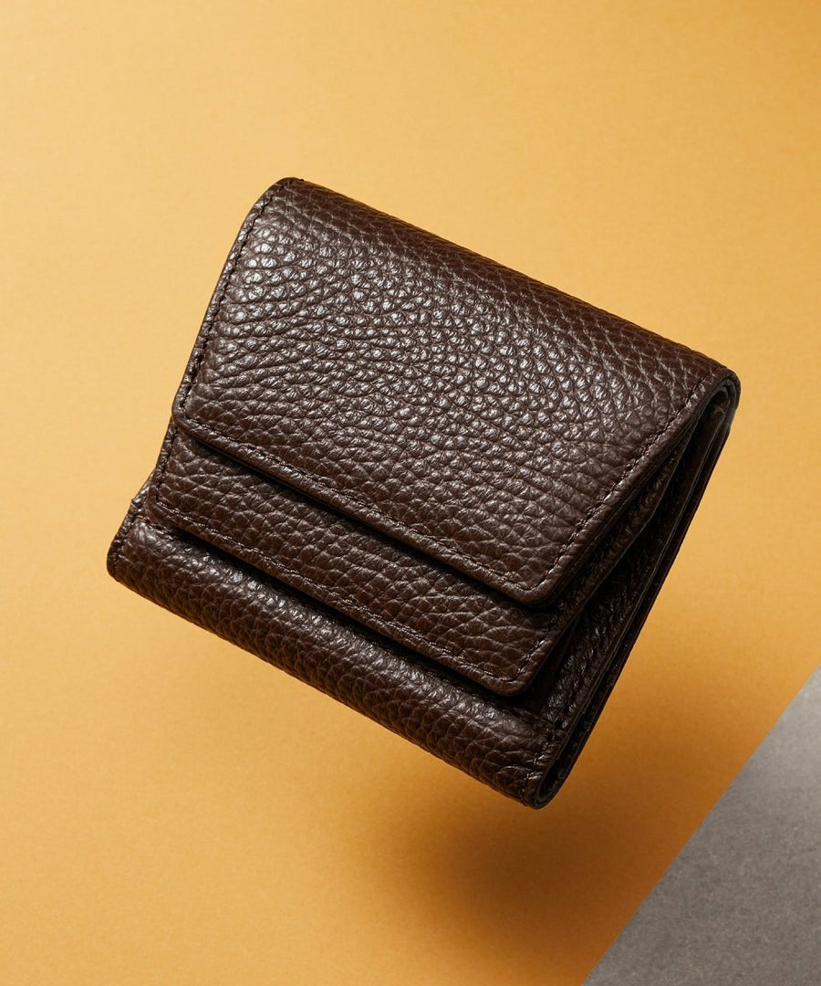 小さくてもなくさない イタリアンレザー3つ折り財布