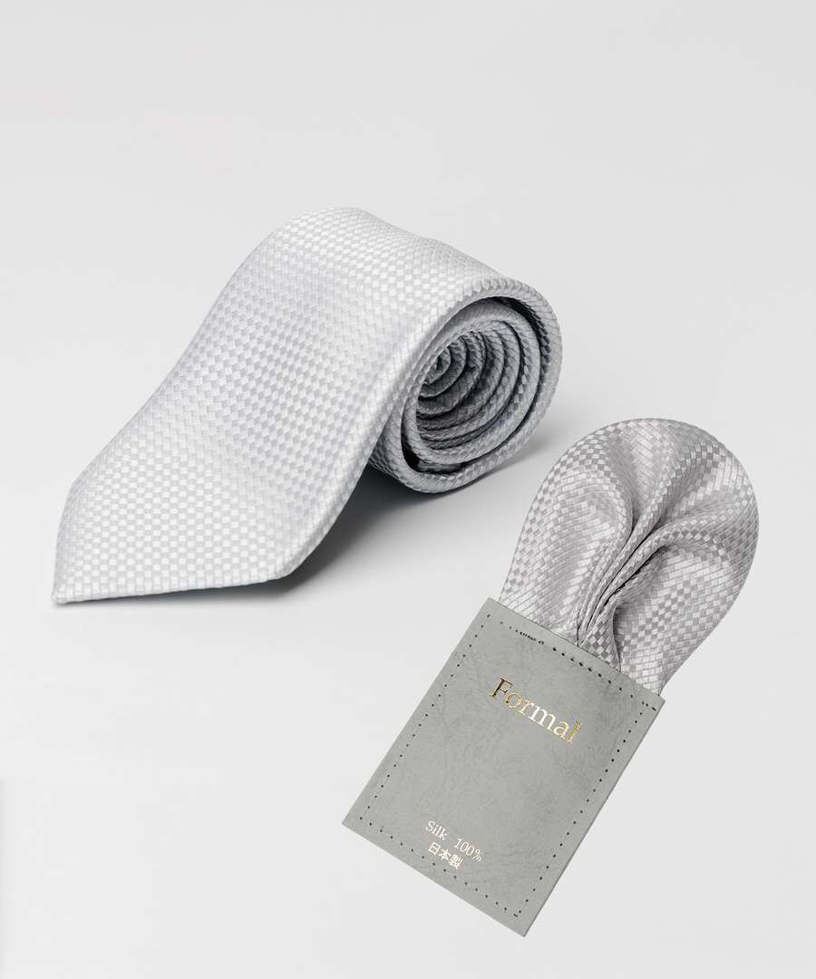 結婚式用ネクタイ・ワンタッチチーフセット