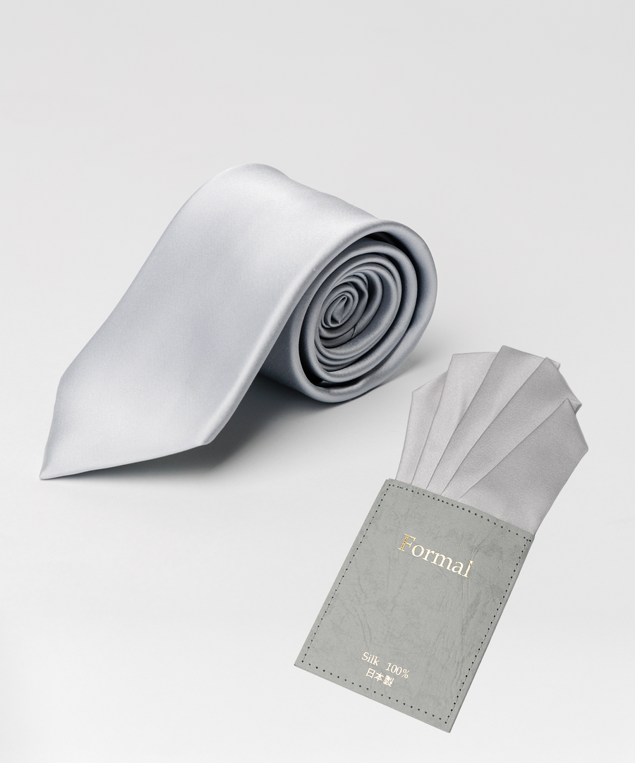 結婚式用ネクタイ・ワンタッチチーフセット
