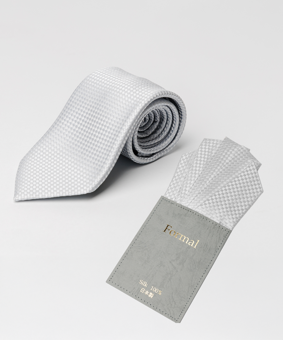 結婚式用ネクタイ・ワンタッチチーフセット