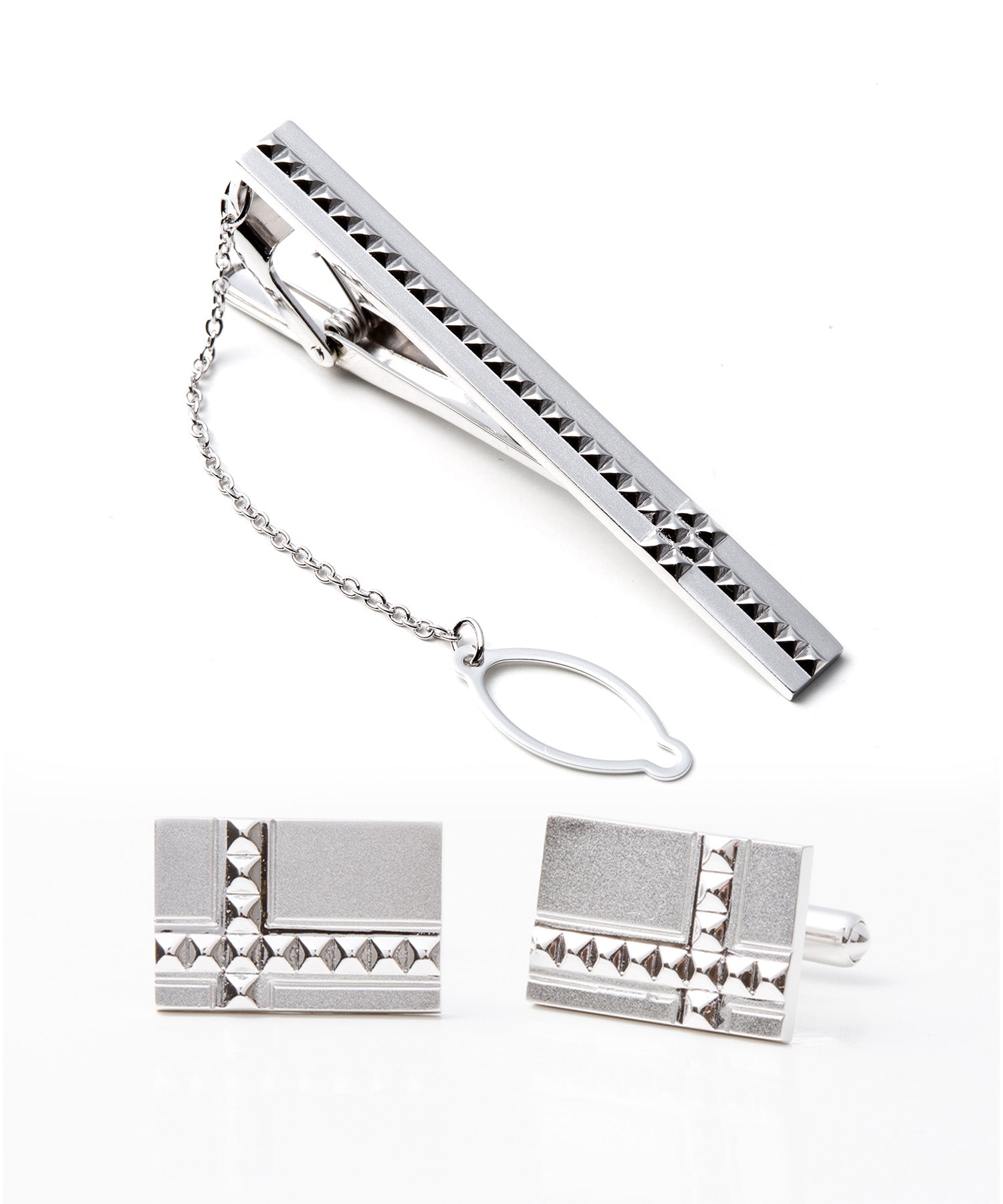 Silver925 ネクタイピン＆カフスセット - スタイルイコール