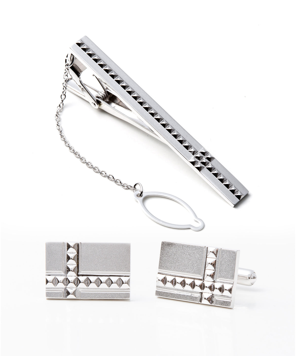 Silver925 ネクタイピン＆カフスセット 紳士度急上昇?!オニキス 