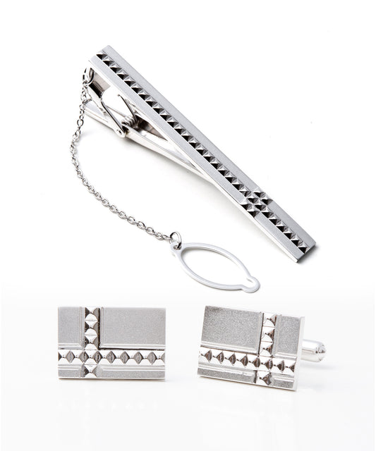 Silver925 ネクタイピン＆カフスセット