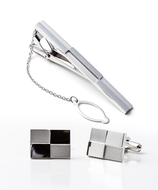 Silver925 ネクタイピン＆カフスセット