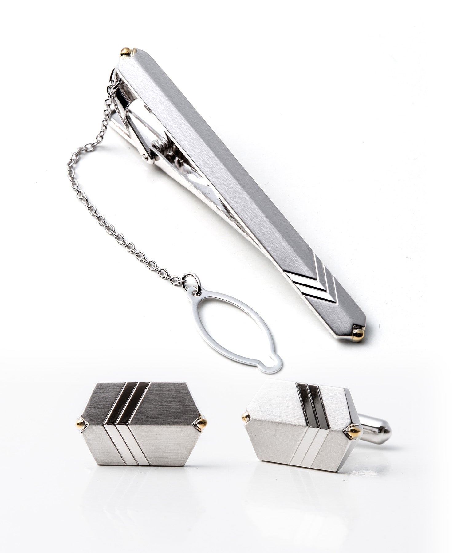 Silver925 ネクタイピン＆カフスセット - スタイルイコール