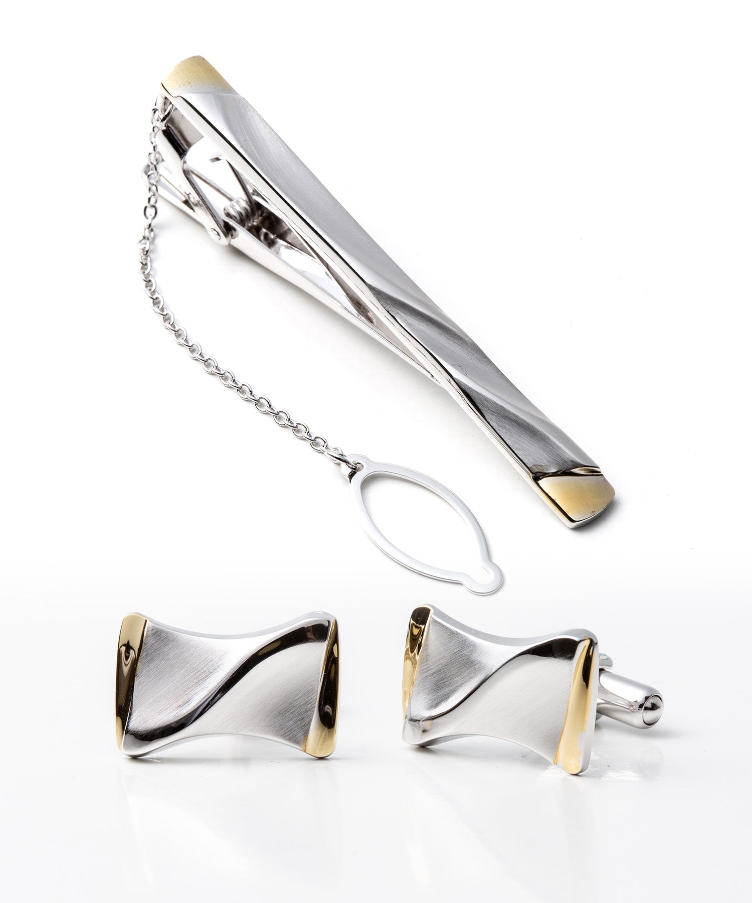 ネクタイピン】Silver925 ネクタイピン＆カフスセット silver silver