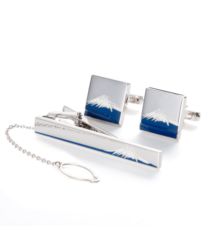 ネクタイピン】 富士山タイピン・カフスセット Silver925 silver