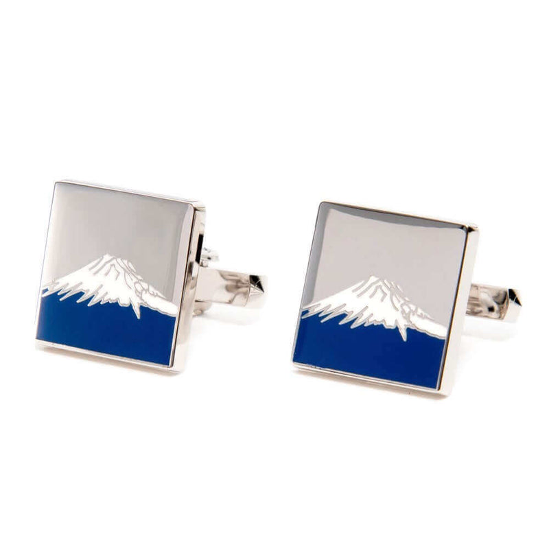 金工 銀製 富士山 カフリンクス 在銘 レトロ 骨董 山 シルバーカフス ネクタイピン】 富士山カフス Silver925 silver silver メンズ カフス